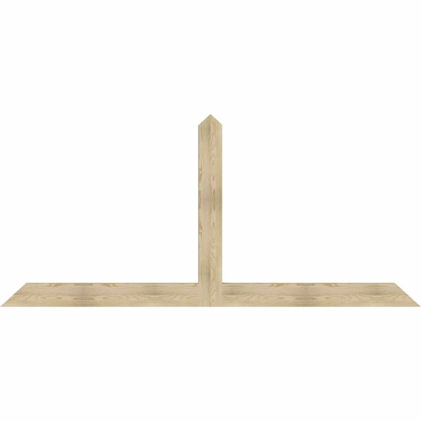 Ekena Millwork Portland Rough Sawn Timber Gable Bracket, Douglas Fir, 108"W x 49"H x 4"D x 6"F, 11/12 Pitch GBW108X49X0406POR00RDF - main